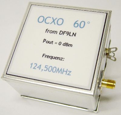 OCXO 60°C - Frequenz 124,500 MHz - Output 1,0 mW